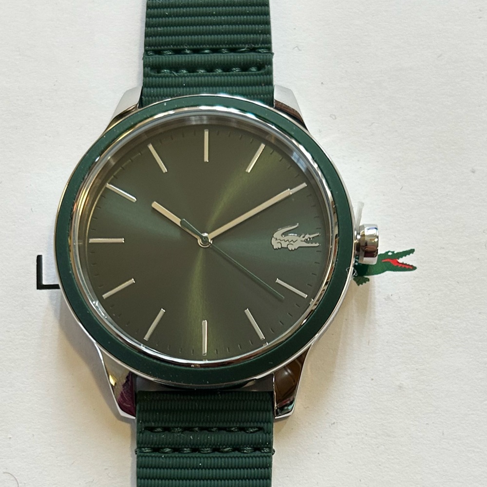 Lacoste Watch with 44mm Green Face with Green Silicone Band - Picture 2 of 5
